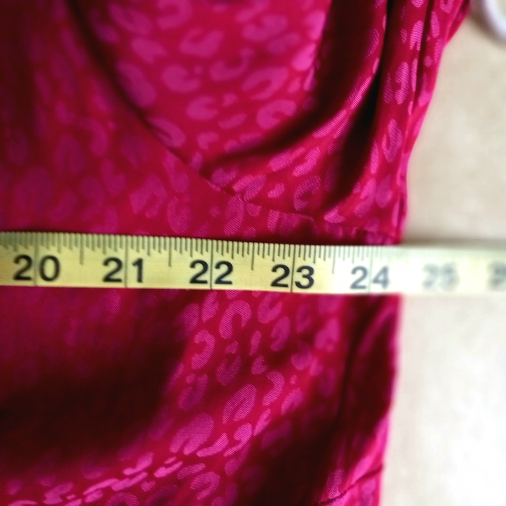 Logo Lori Goldstein pink silky look open cardigan with slash pockets siz… - Picture 8 of 10